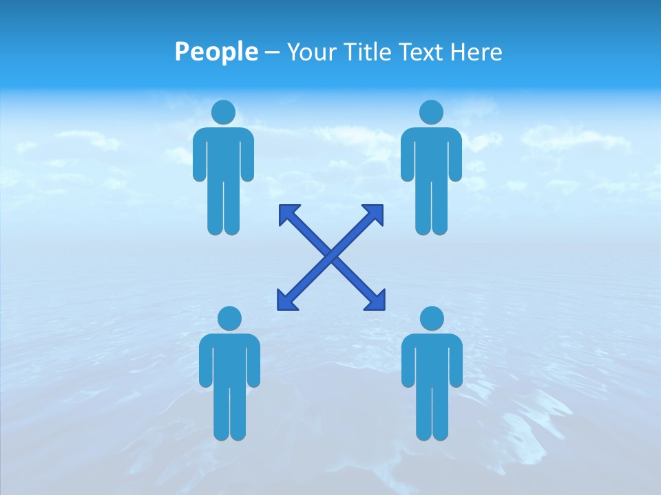 Postcard Illumination Blue PowerPoint Template