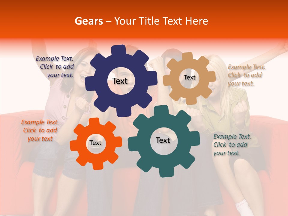 Viewers Happiness Laughing PowerPoint Template