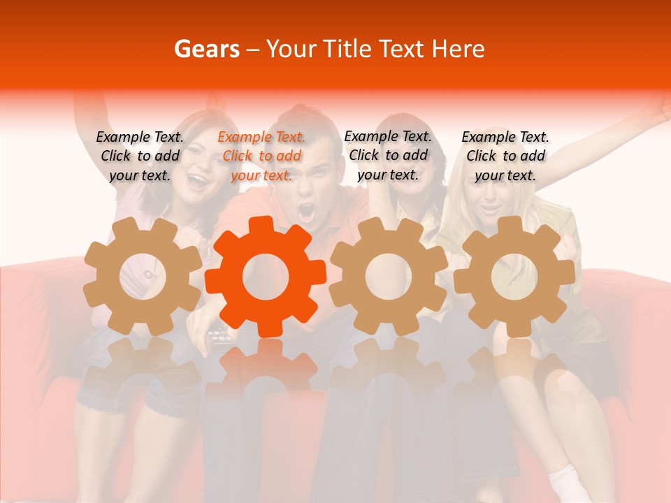 Viewers Happiness Laughing PowerPoint Template