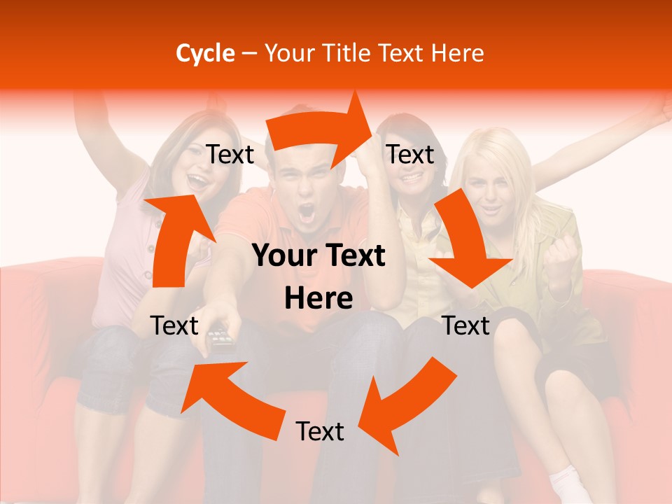 Viewers Happiness Laughing PowerPoint Template