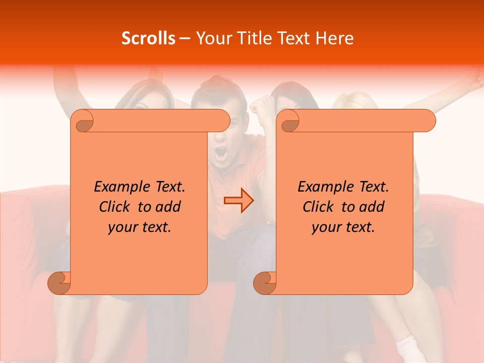 Viewers Happiness Laughing PowerPoint Template