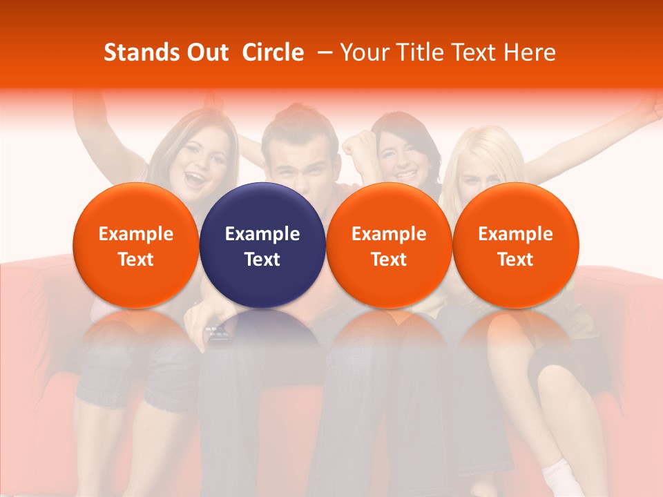 Viewers Happiness Laughing PowerPoint Template