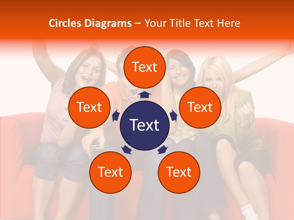 Viewers Happiness Laughing PowerPoint Template