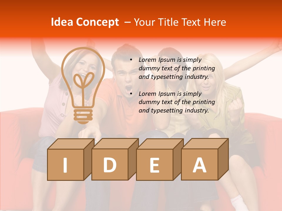 Viewers Happiness Laughing PowerPoint Template