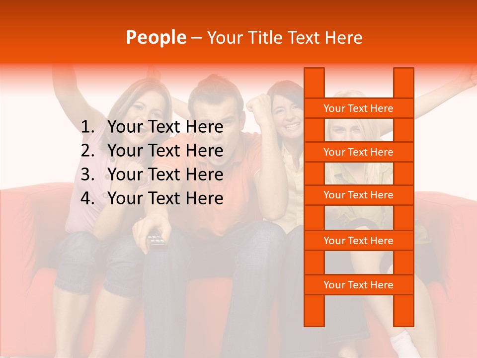 Viewers Happiness Laughing PowerPoint Template