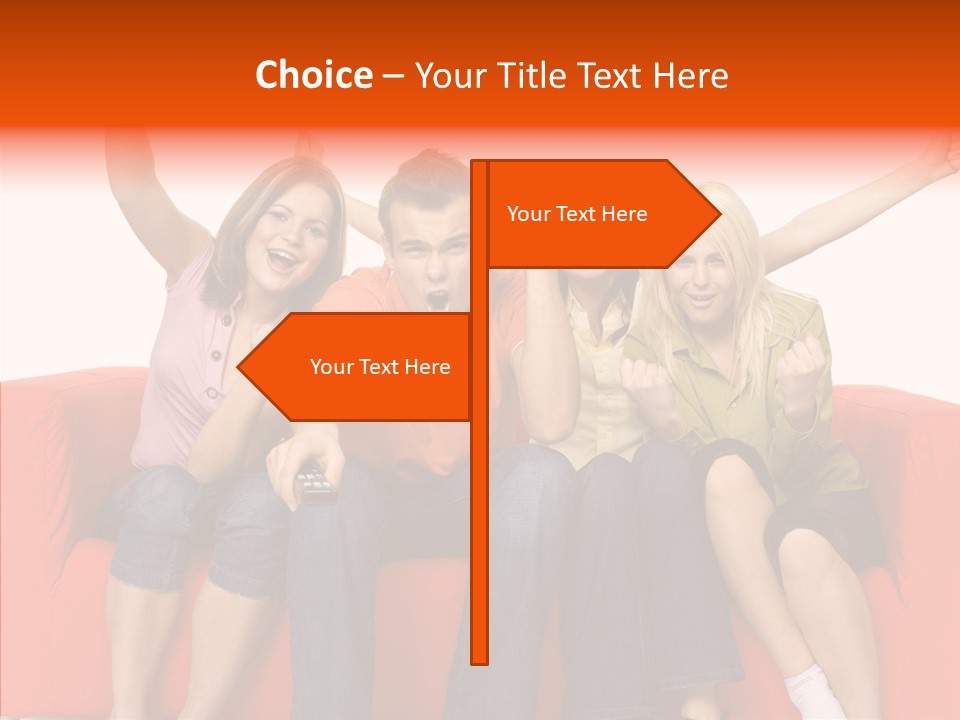 Viewers Happiness Laughing PowerPoint Template