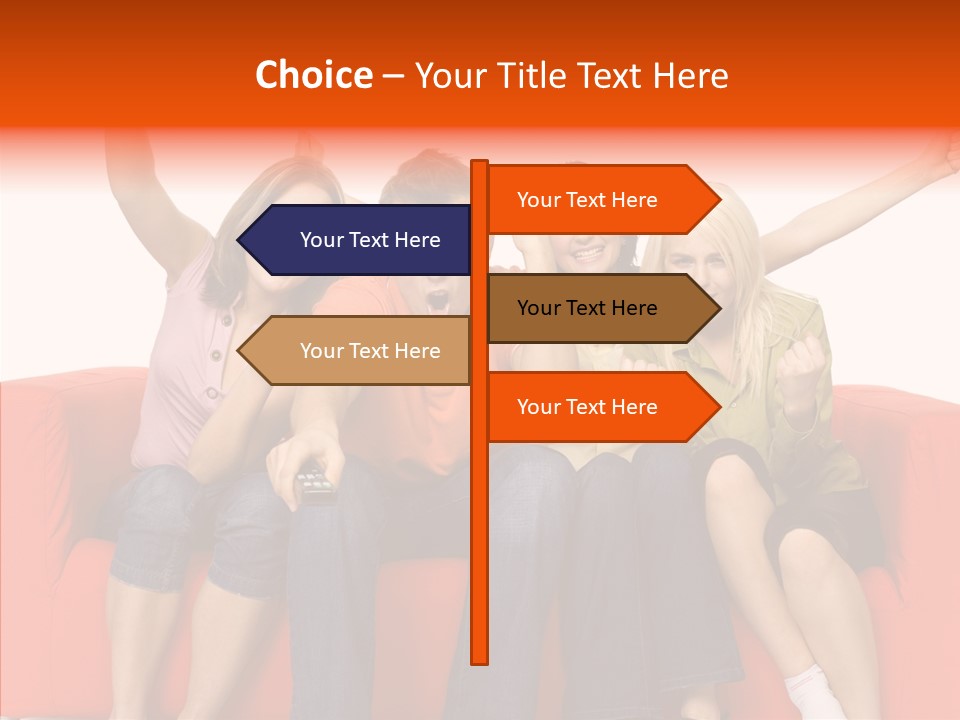 Viewers Happiness Laughing PowerPoint Template