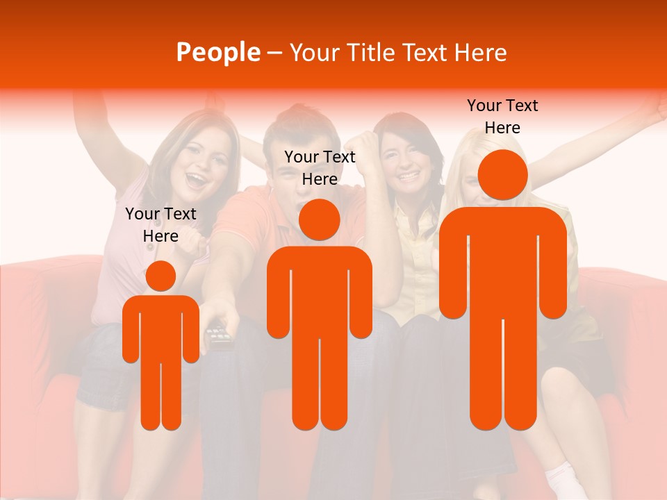 Viewers Happiness Laughing PowerPoint Template