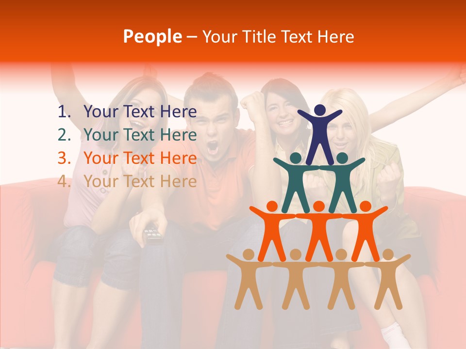 Viewers Happiness Laughing PowerPoint Template