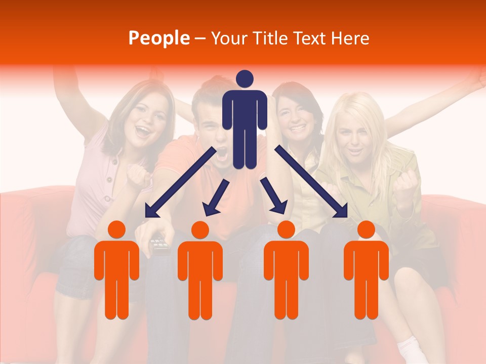 Viewers Happiness Laughing PowerPoint Template