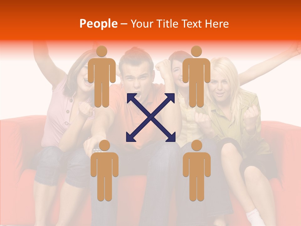 Viewers Happiness Laughing PowerPoint Template