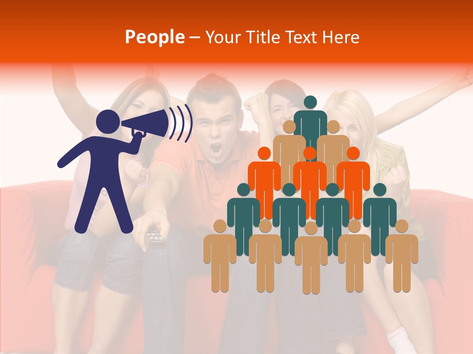 Viewers Happiness Laughing PowerPoint Template