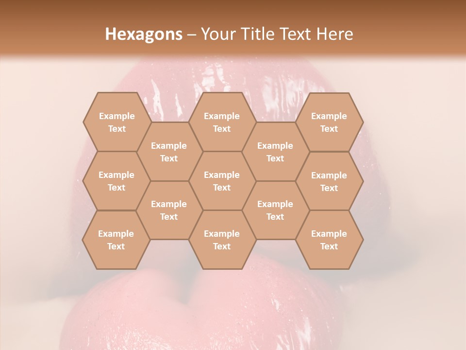 Puckering Femininity Caucasian PowerPoint Template