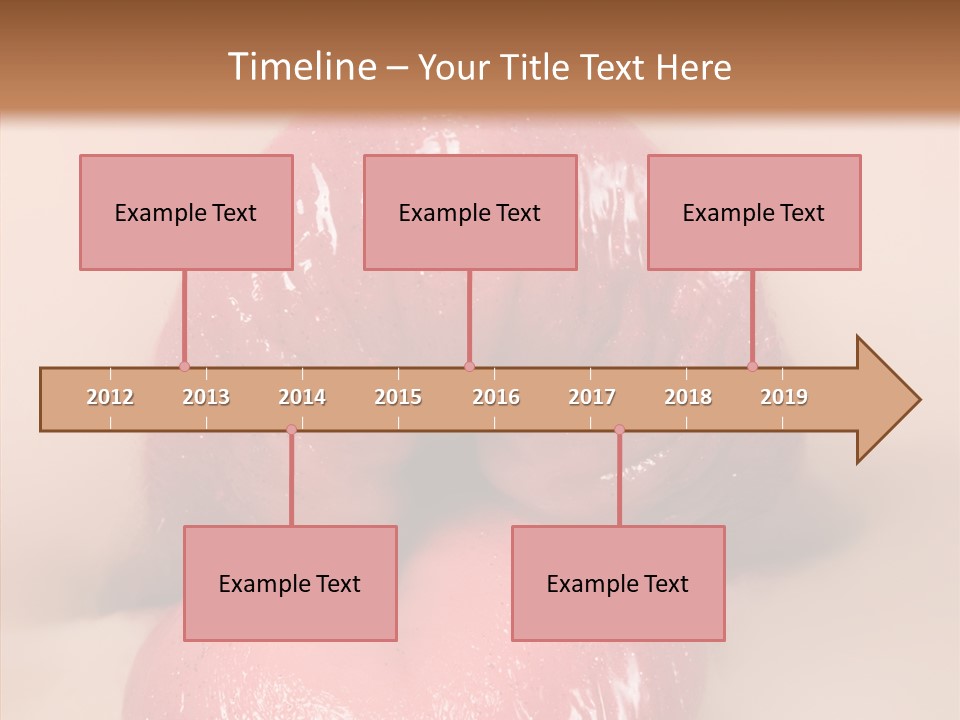 Puckering Femininity Caucasian PowerPoint Template