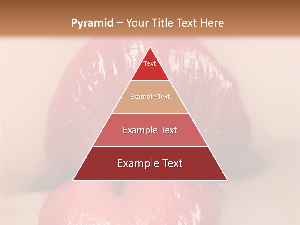 Puckering Femininity Caucasian PowerPoint Template