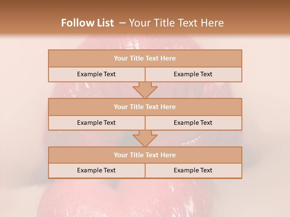 Puckering Femininity Caucasian PowerPoint Template