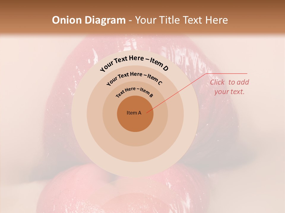 Puckering Femininity Caucasian PowerPoint Template