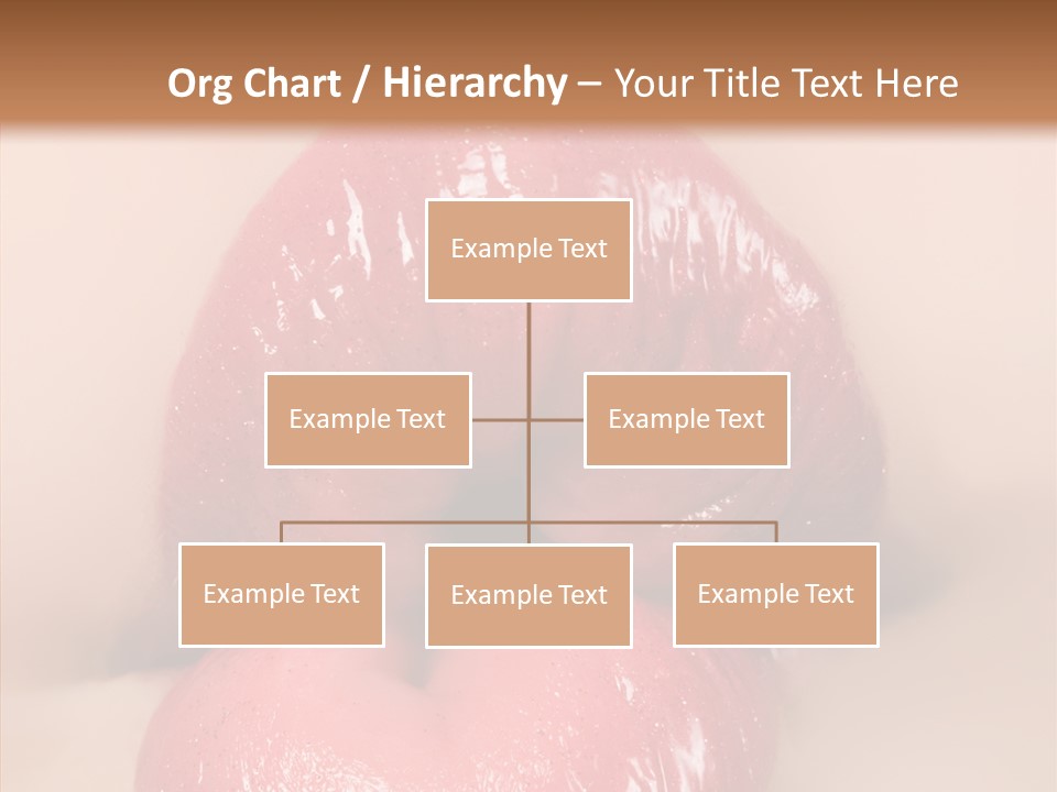 Puckering Femininity Caucasian PowerPoint Template