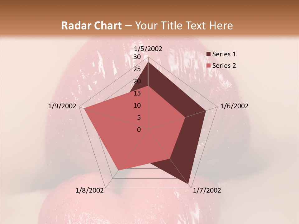 Puckering Femininity Caucasian PowerPoint Template