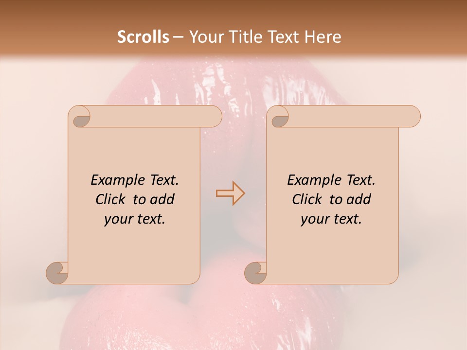 Puckering Femininity Caucasian PowerPoint Template
