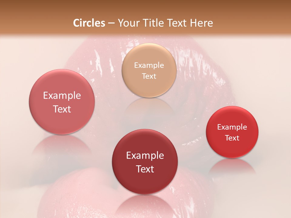 Puckering Femininity Caucasian PowerPoint Template