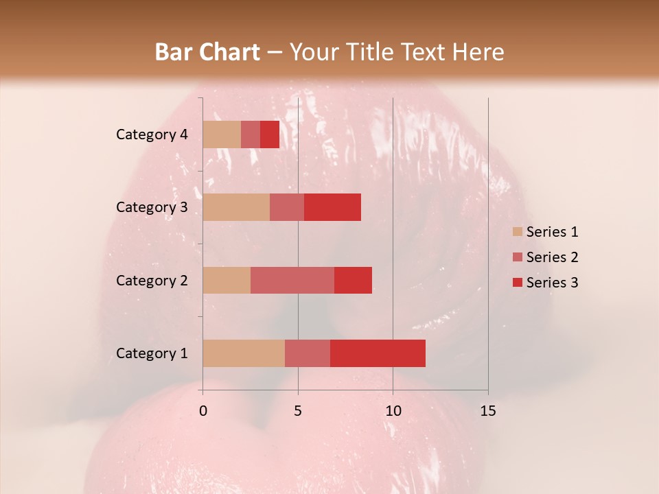 Puckering Femininity Caucasian PowerPoint Template