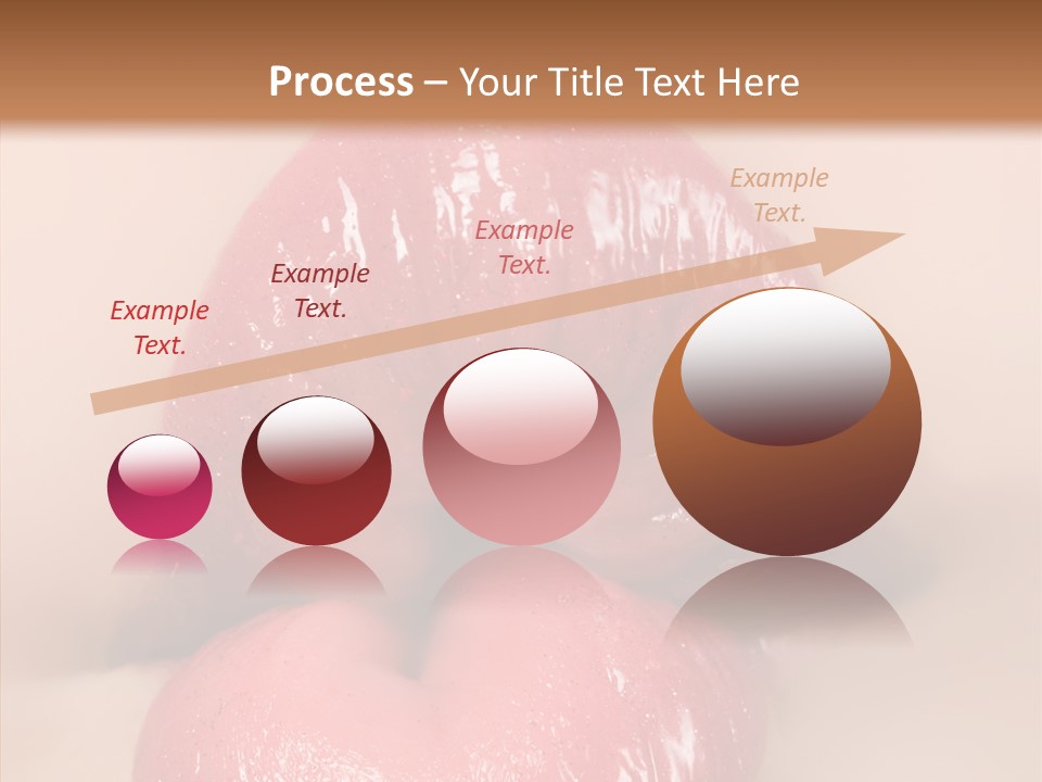 Puckering Femininity Caucasian PowerPoint Template