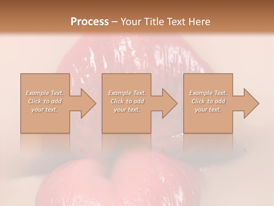 Puckering Femininity Caucasian PowerPoint Template