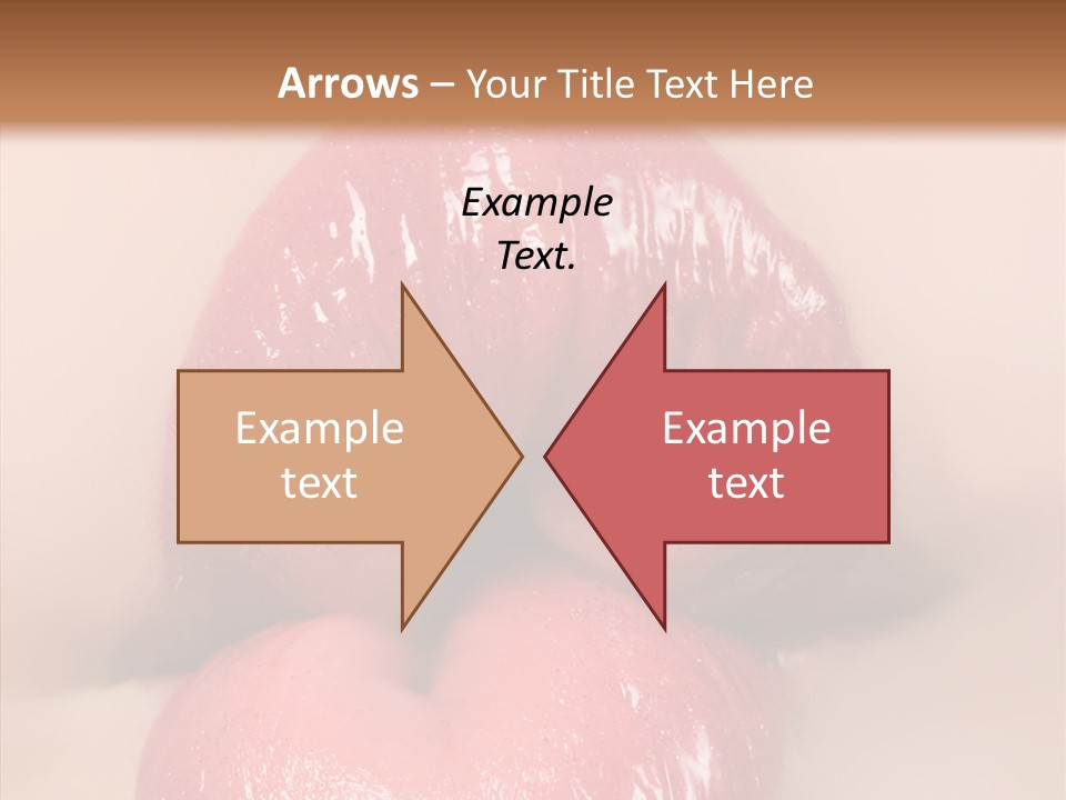 Puckering Femininity Caucasian PowerPoint Template