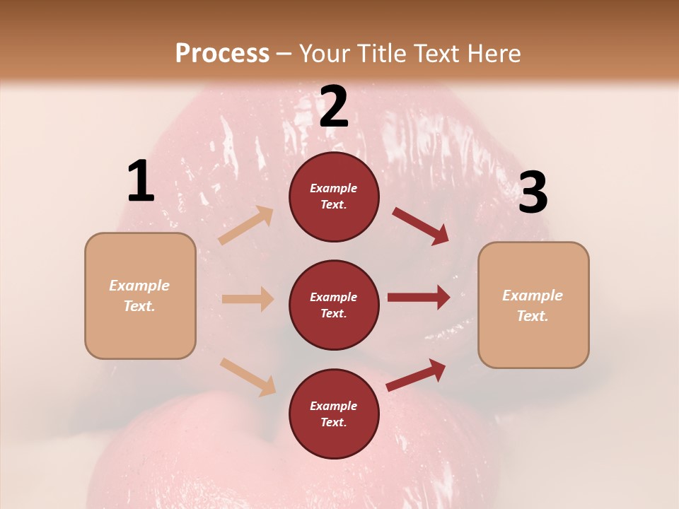 Puckering Femininity Caucasian PowerPoint Template