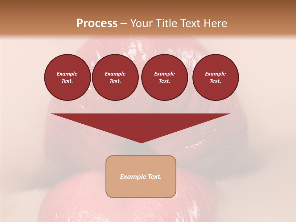 Puckering Femininity Caucasian PowerPoint Template