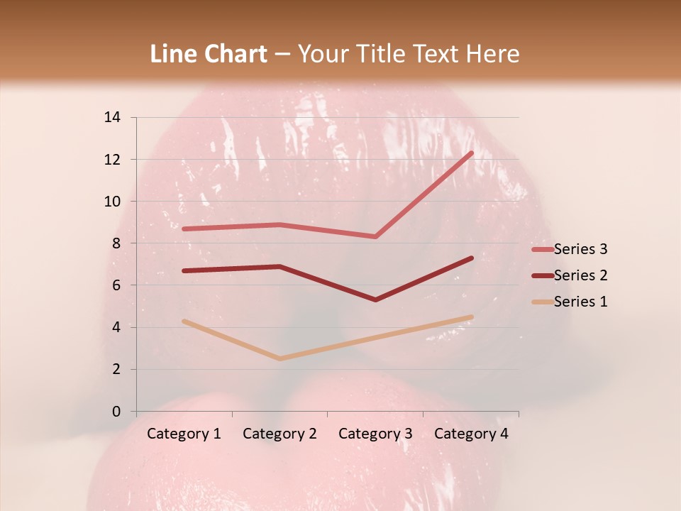 Puckering Femininity Caucasian PowerPoint Template