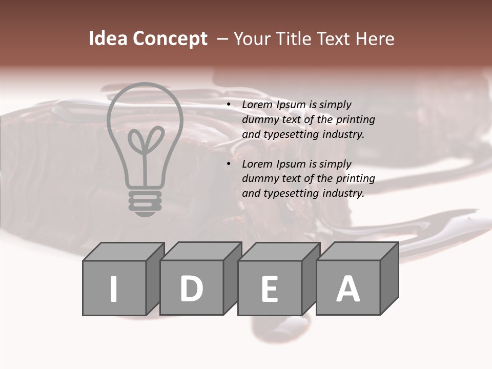 Piece Tasty Fattening PowerPoint Template