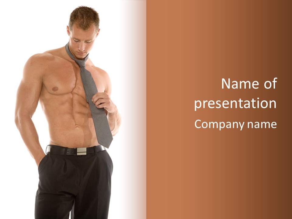 Chest Powerful Strength PowerPoint Template