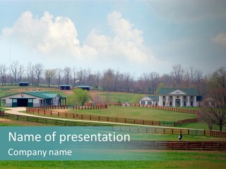 Landscape Spring Farmhouse PowerPoint Template