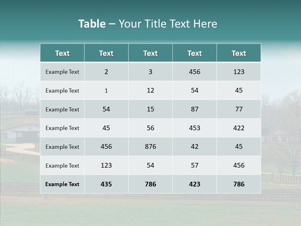 Landscape Spring Farmhouse PowerPoint Template
