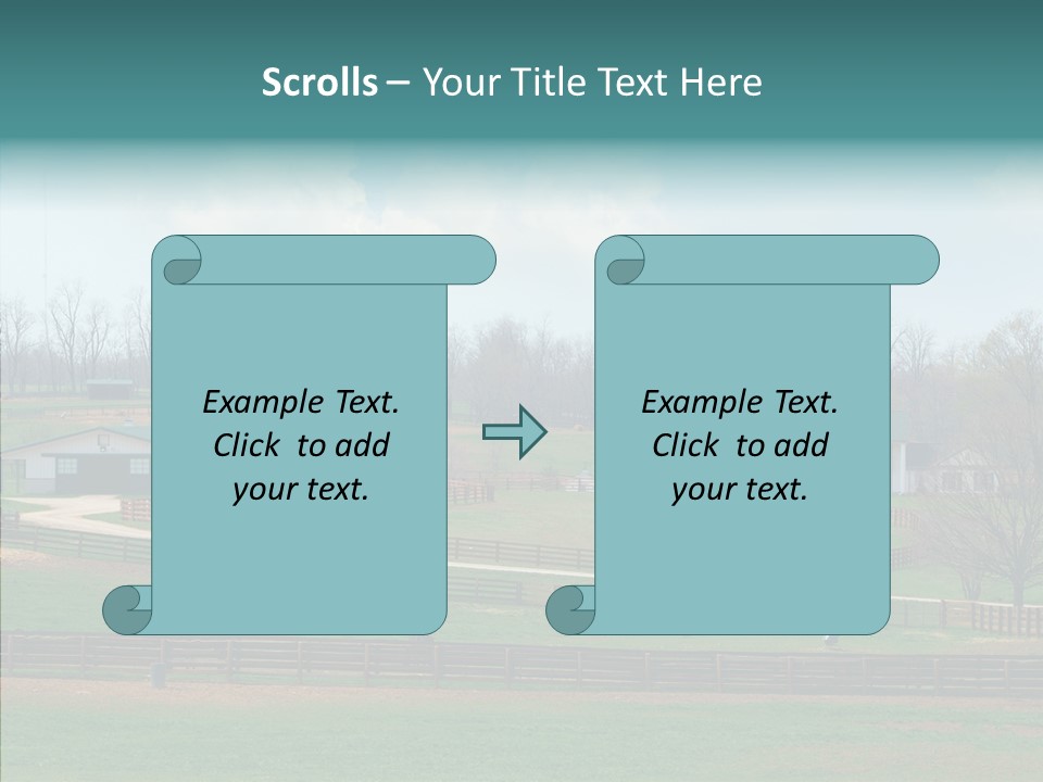 Landscape Spring Farmhouse PowerPoint Template