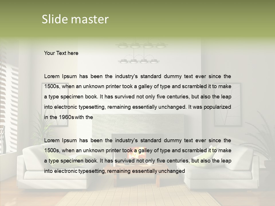 Situation Furnishings Drawing PowerPoint Template