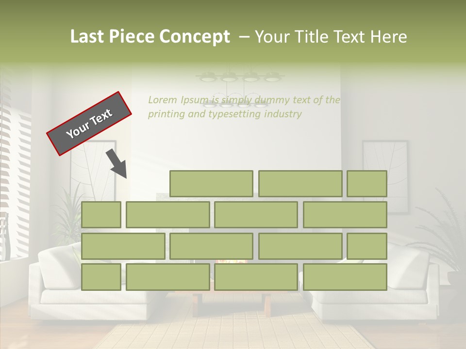 Situation Furnishings Drawing PowerPoint Template