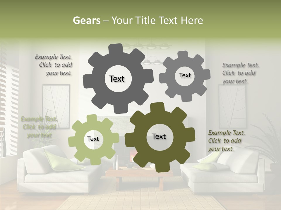Situation Furnishings Drawing PowerPoint Template