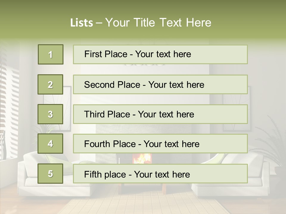 Situation Furnishings Drawing PowerPoint Template