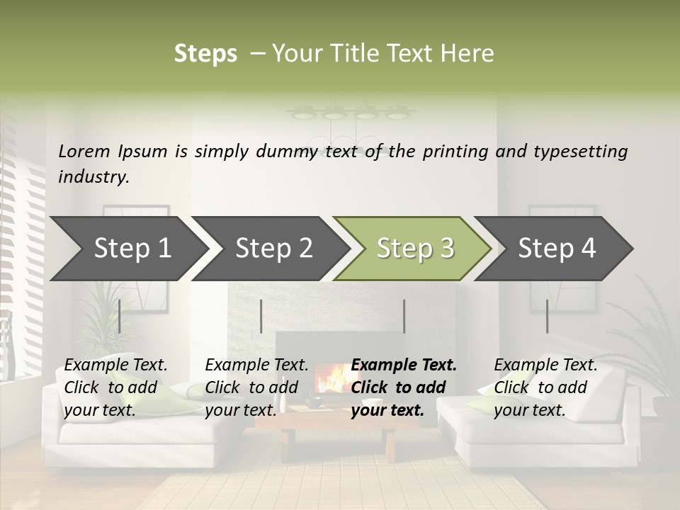 Situation Furnishings Drawing PowerPoint Template