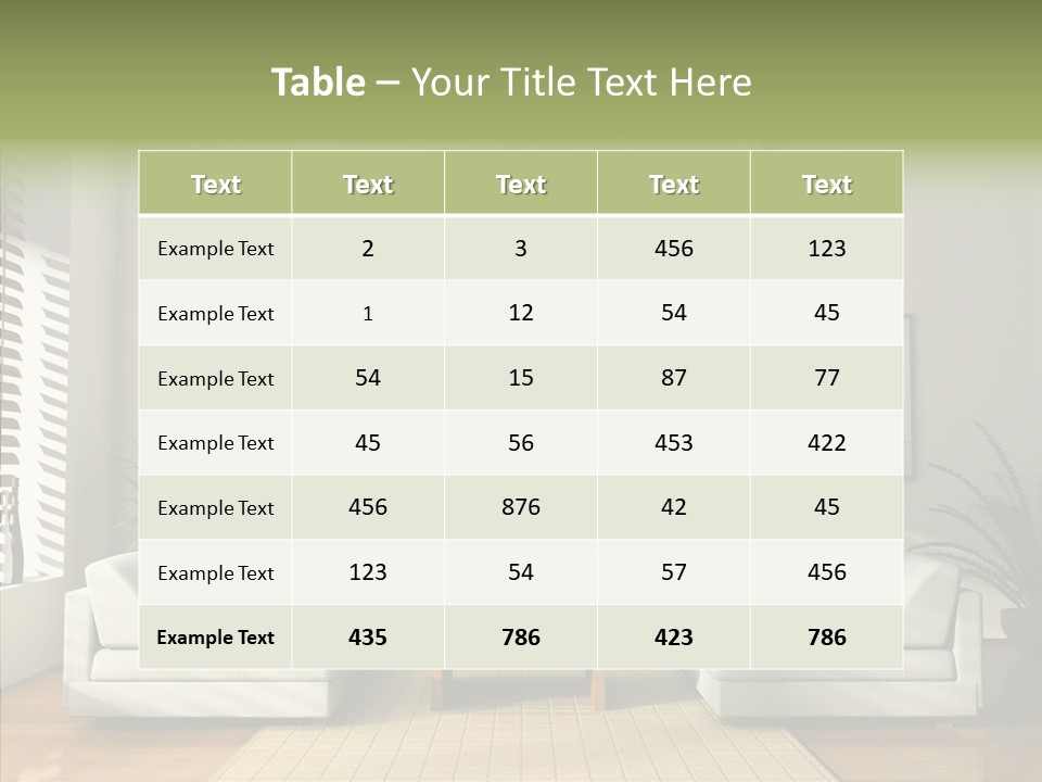 Situation Furnishings Drawing PowerPoint Template