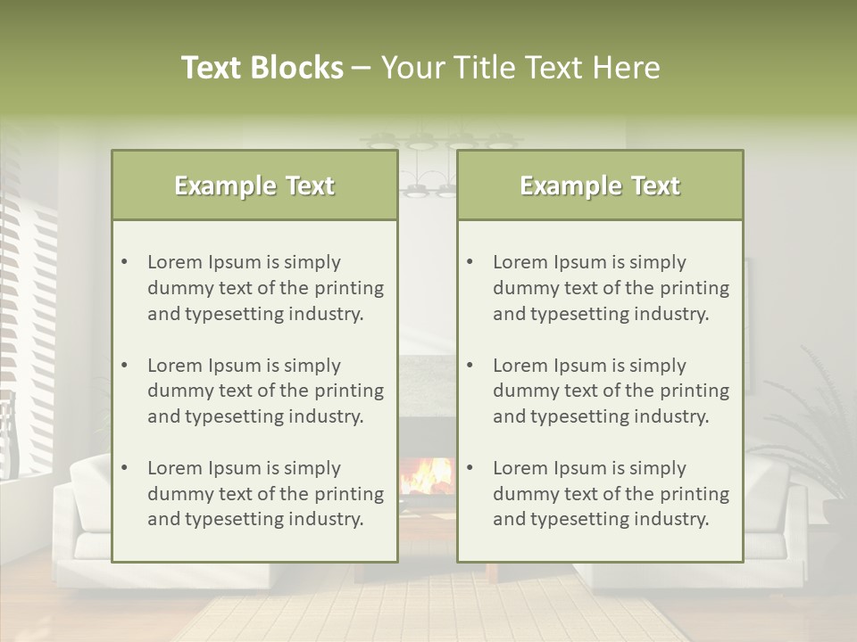 Situation Furnishings Drawing PowerPoint Template