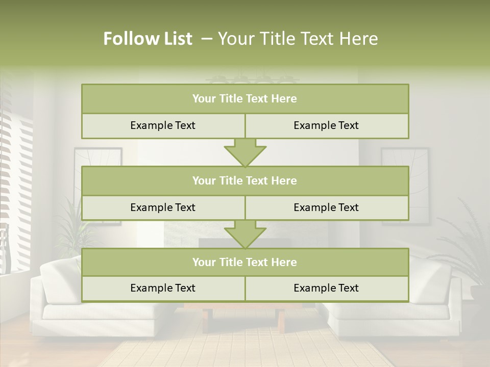 Situation Furnishings Drawing PowerPoint Template