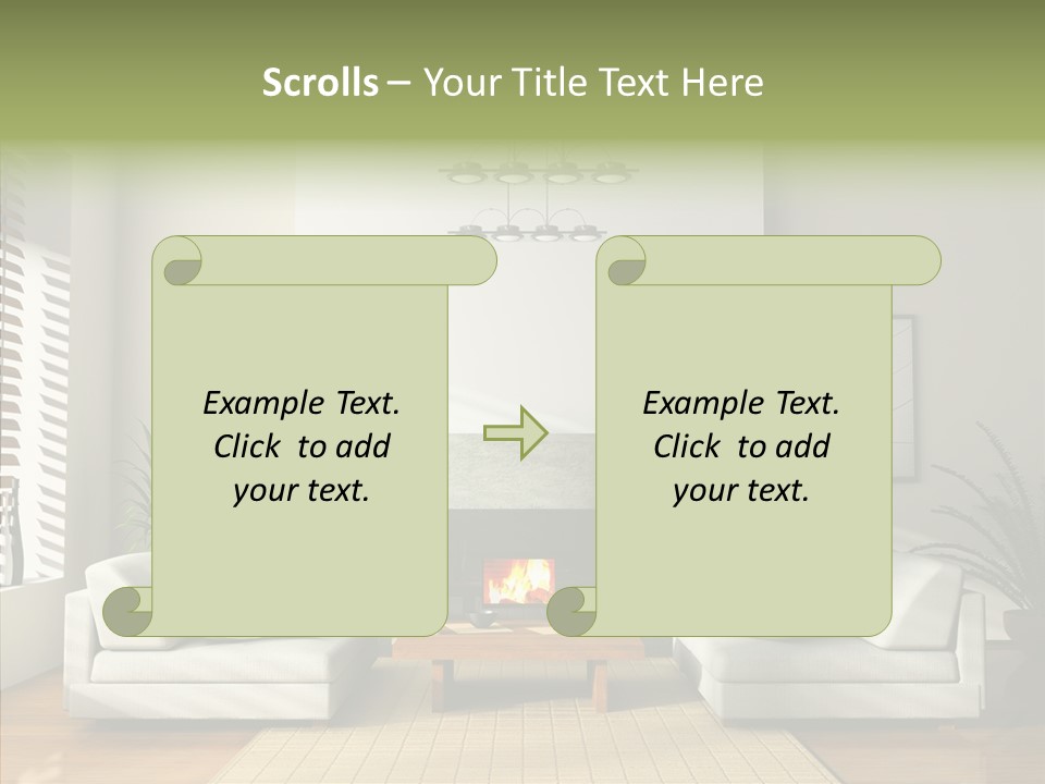 Situation Furnishings Drawing PowerPoint Template