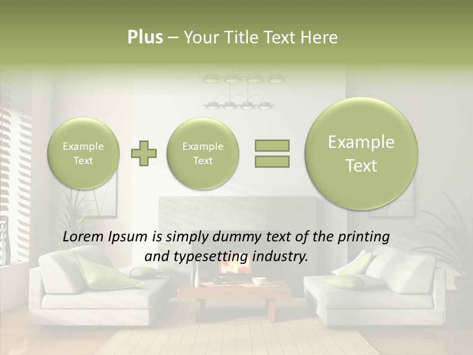 Situation Furnishings Drawing PowerPoint Template