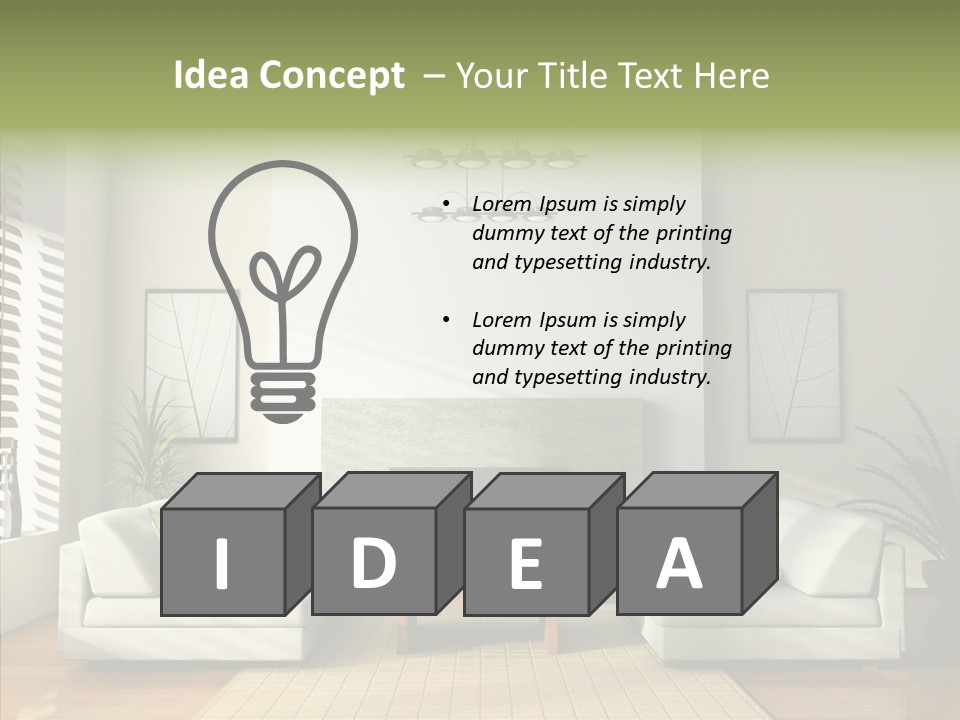 Situation Furnishings Drawing PowerPoint Template