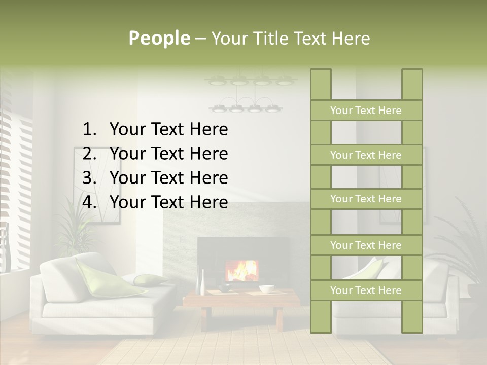 Situation Furnishings Drawing PowerPoint Template