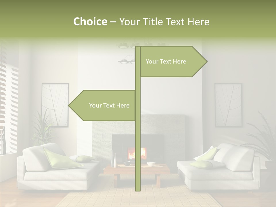 Situation Furnishings Drawing PowerPoint Template